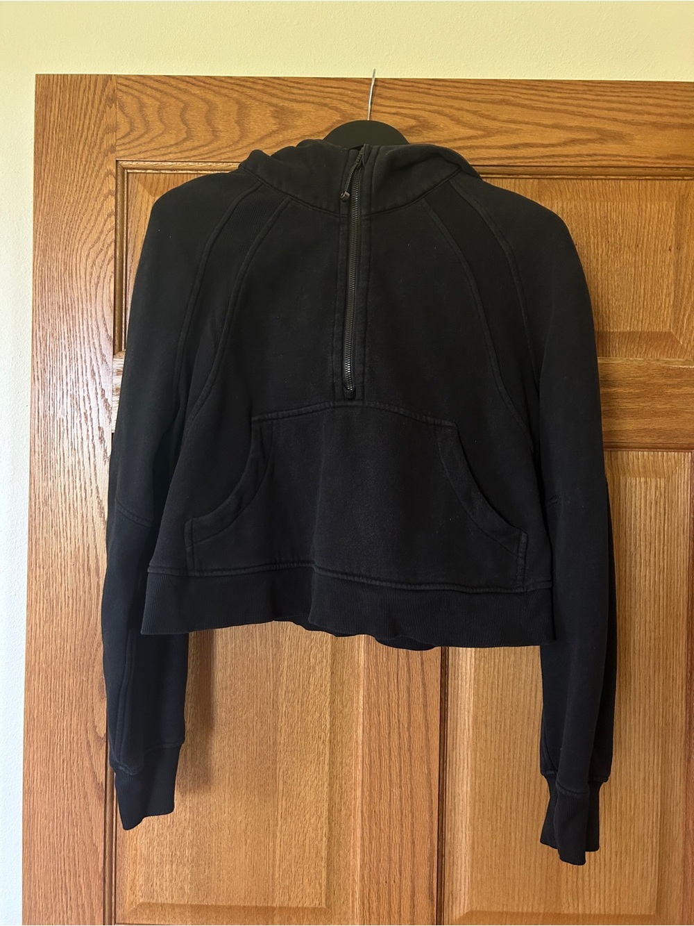 lululemon athletica Black Scuba Cropped Hoodie